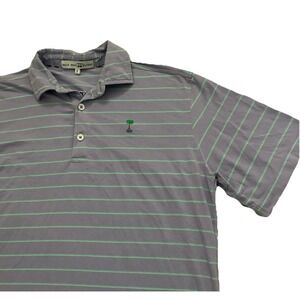 Bald Head Blues Polo Shirt Mens Size Small Purple Stripe Palmetto Golf Club